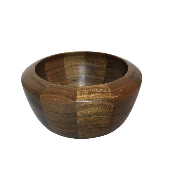 Handcrafted Wood Turned Trinket Bowl 4" X 6" - Picture 7 of 8